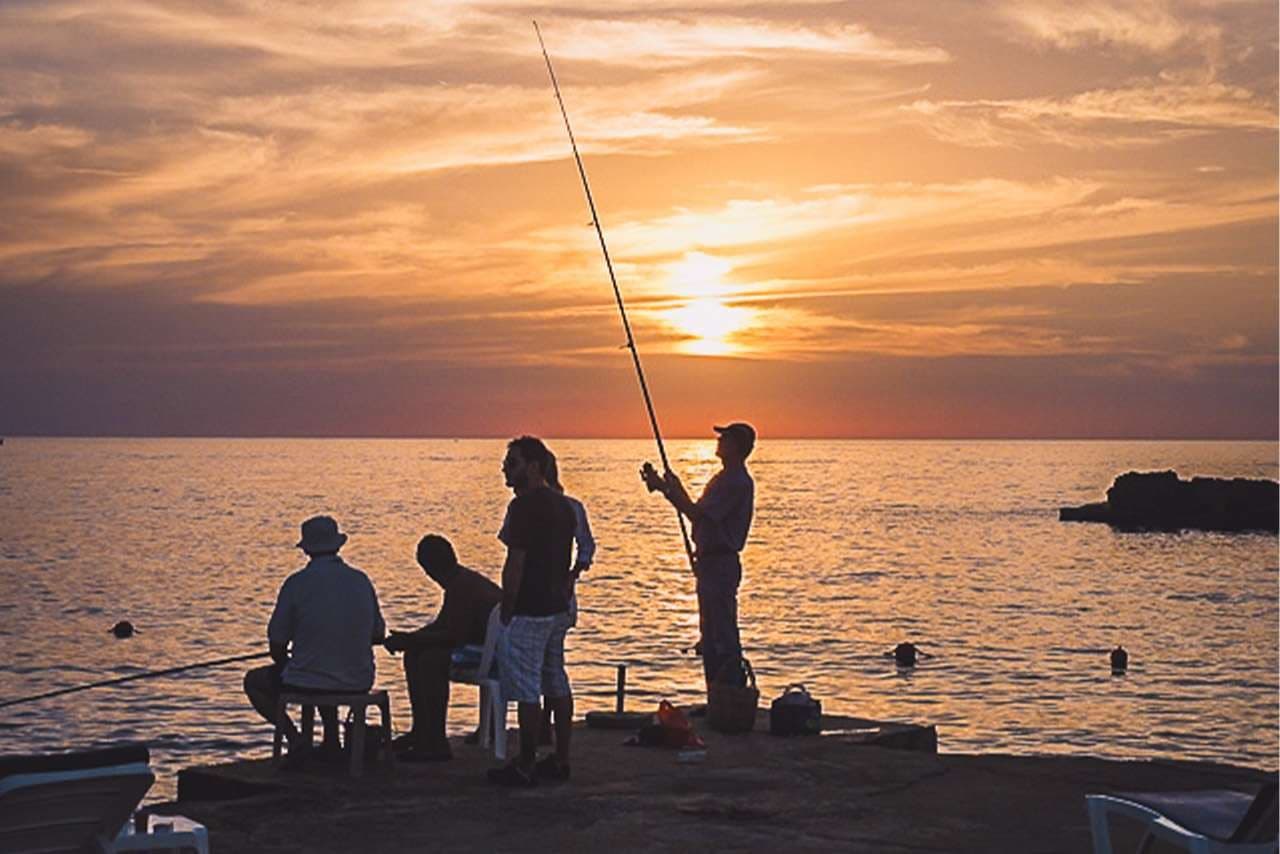 Fishing at Sporting Club Beach