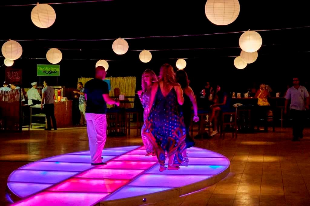 A party on the terrace at Sporting Club Beach, Ras Beirut