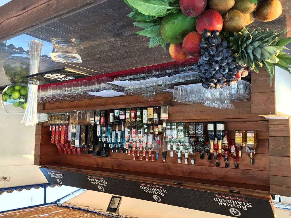 The bar at the Sea Breeze lounge event venue, Sporting Club Beach
