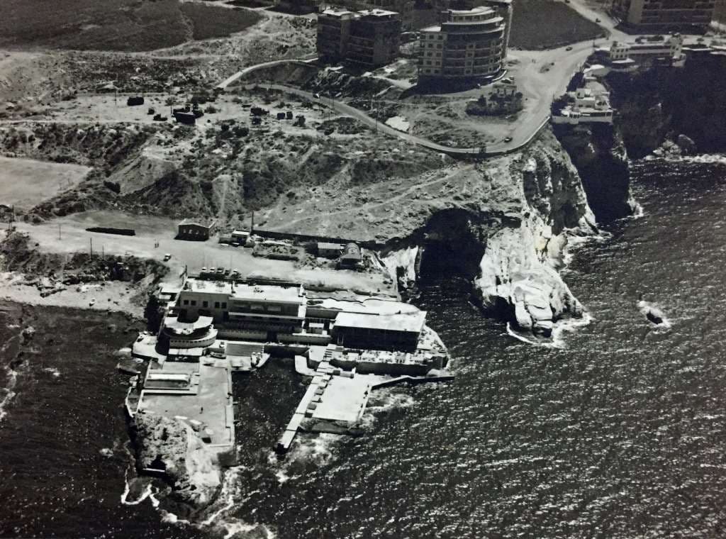 An aerial view of Sporting Club Beach on the rocky point — an archive photograph