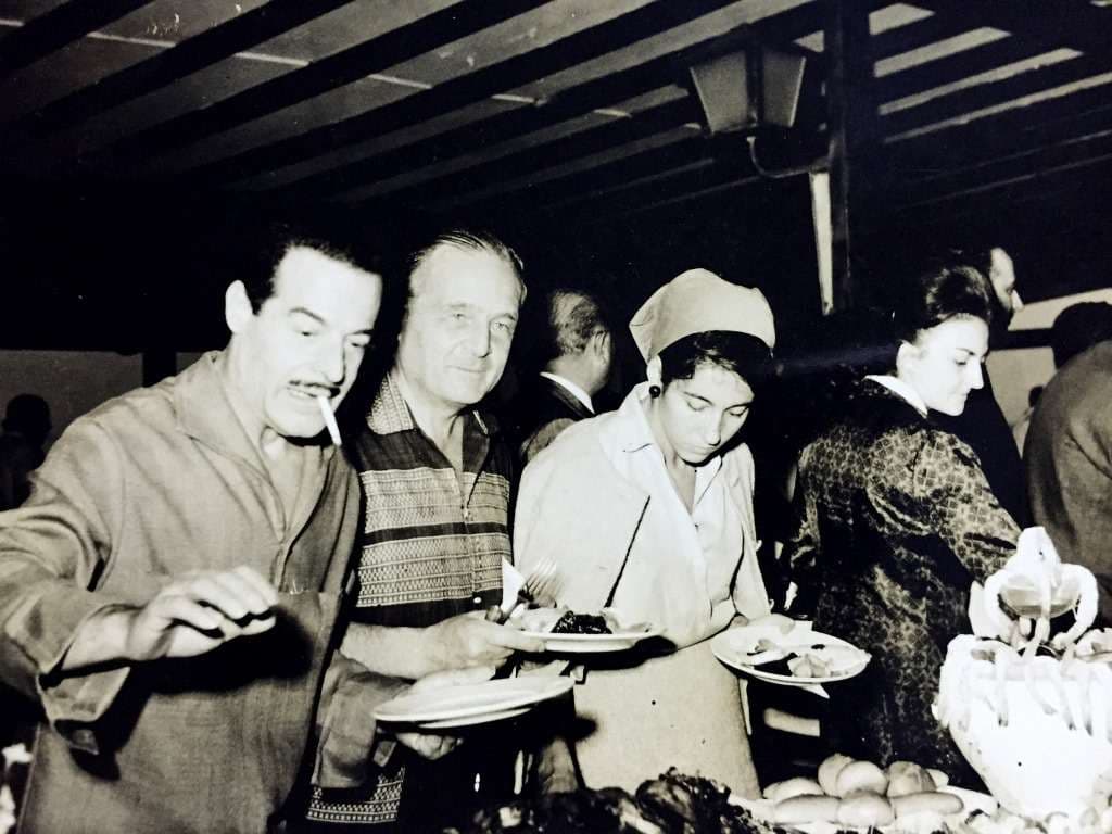 A buffet evening at Sporting Club Beach — an archive photograph