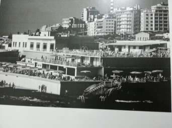 The shoreline and sea at Sporting Club Beach, Ras Beirut