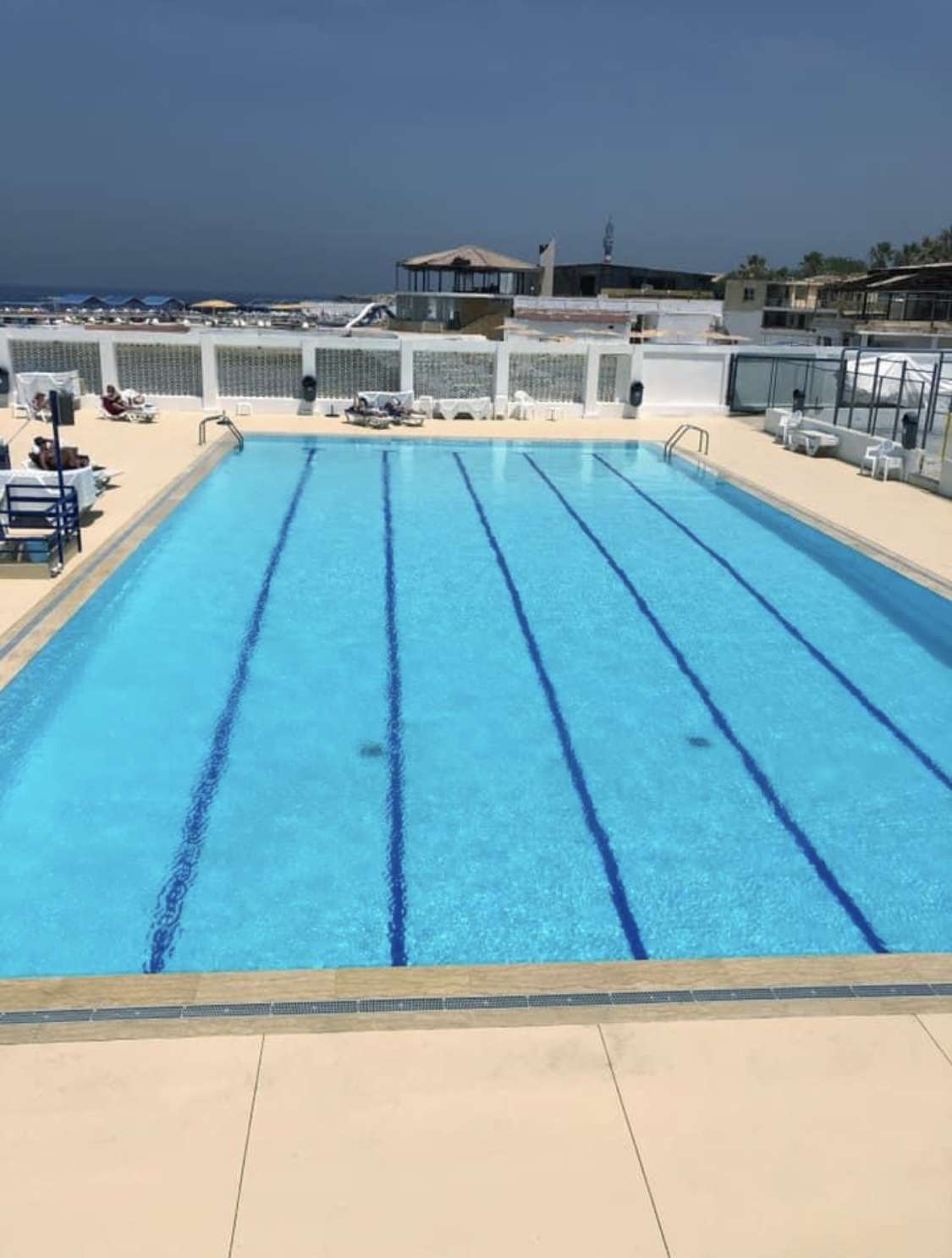 A saltwater lap pool at Sporting Club Beach