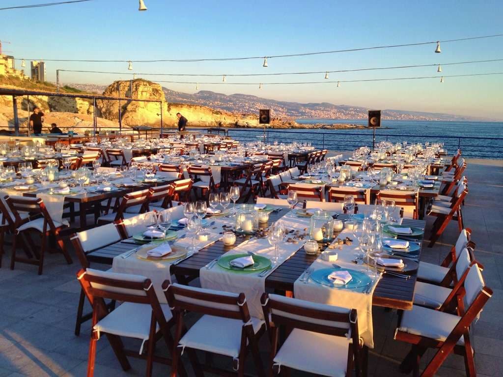 A private lunch or dinner at Sporting Club Beach, Ras Beirut