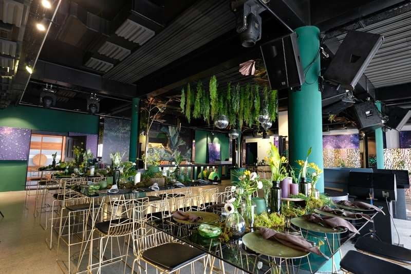 A party on the terrace at Sporting Club Beach, Ras Beirut