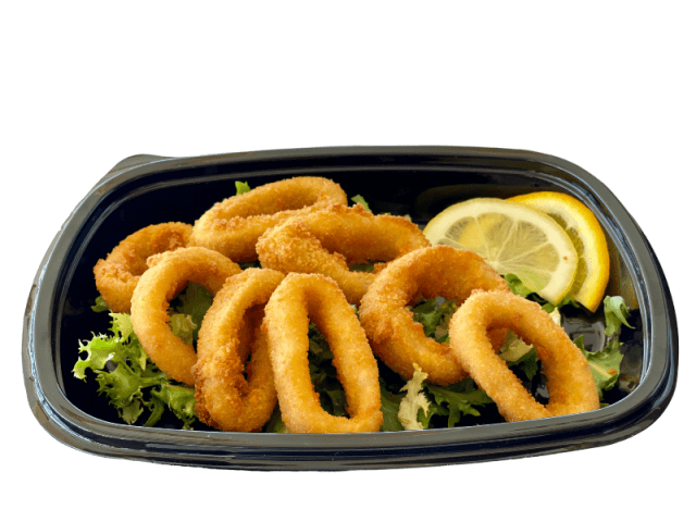 Breaded calamari from Feluka Express, Sporting Club Beach