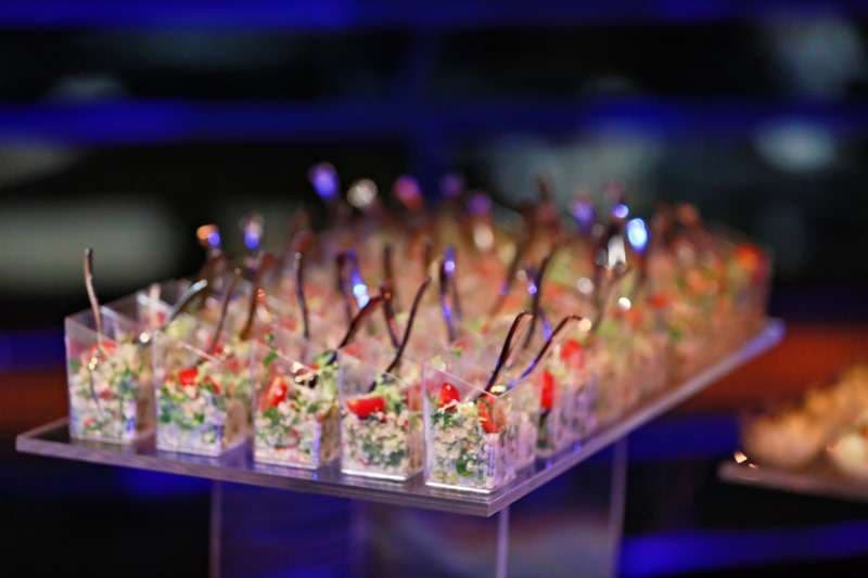 An outdoor event on the terraces at Sporting Club Beach, Ras Beirut