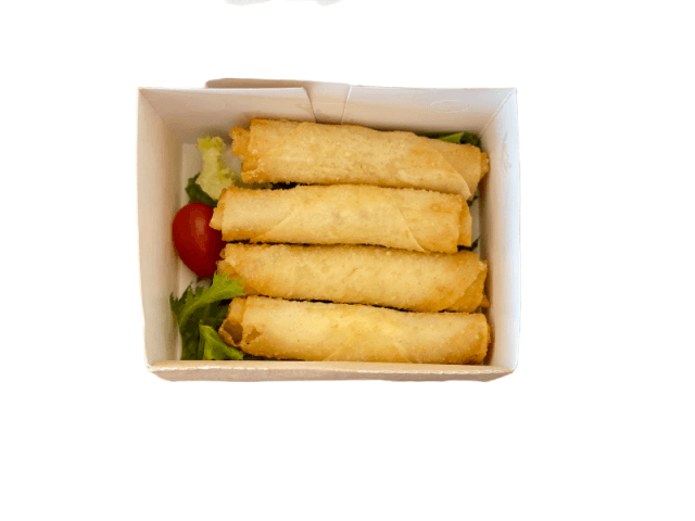 Fried cheese rkakat rolls at Sporting Club Beach
