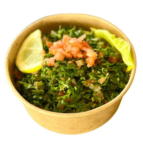 A bowl of tabbouleh at Sporting Club Beach