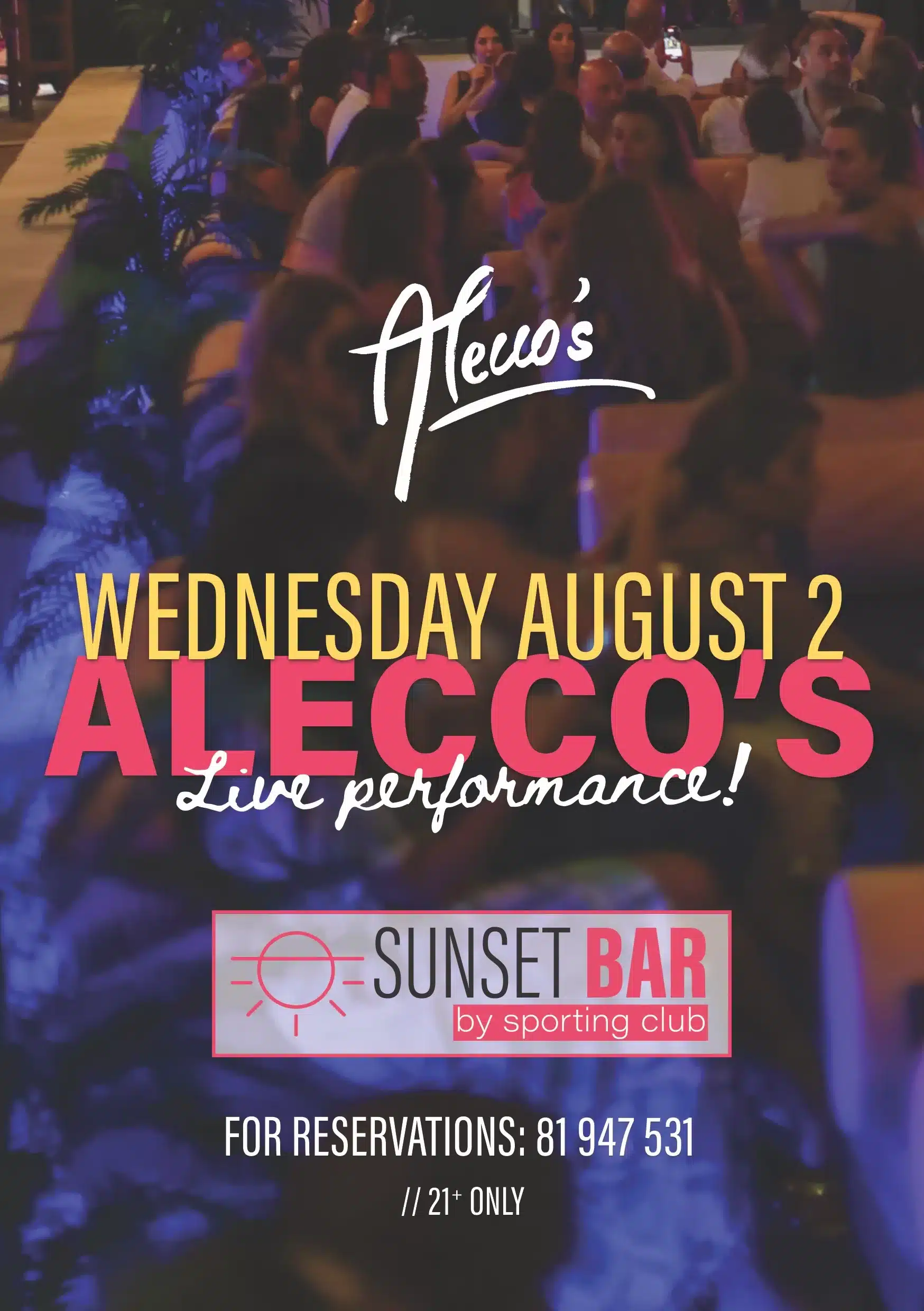 Sunset Bar at Sporting Club Beach, Ras Beirut