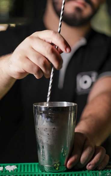 A cocktail being mixed at The Loft by Sporting